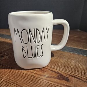 Rae Dunn "Monday Blues" Ceramic Mug - Casual Home Dining